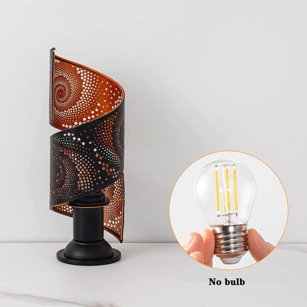 Audara-Creative Ambience Study Bedroom Desk Light Fashion Living Room Sofa Beside Bed Head Desk Lamp Elegant Black Hollow Metal Table Lamp Cafe Restaurant B&B Hotel Front Desk Lighting Fixture