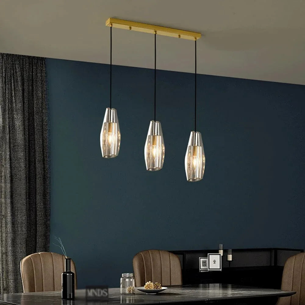 Audara-Small-Sized Crystal Pendant Light, A Modern Minimalist Bohemian Style Decorative Lamp Suitable for Various Spaces Such As Bedrooms, Hotel Entryways, and Cafes