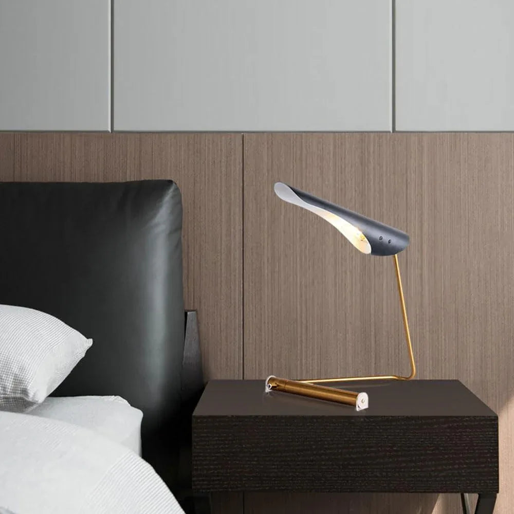 Audara-Scandinavian Simple Designer Model Home Desk Light Creative Luxury Metal Bedroom Bedside Desk Lamp Living Room Office Sofa Table Lamp Hotel Restaurant Warehouse Lighting Fixture
