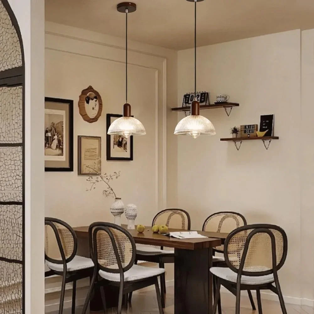 Audara-8-inch Glass Pendant Lights are Decorative Pendant Lights Suitable for Tea Restaurants, Hallways, Balconies, Living Rooms, Hotel Entrances, and Cafes.
