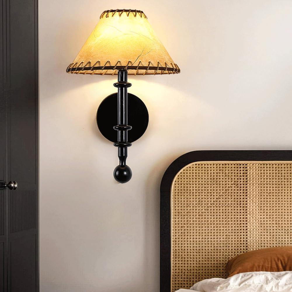 Audara-Japanese Wabi Sabi Style Headboard Wall Lamp Modern Minimalist Wooden Style Wall Lights Hallway Foyer Background Wall Sconces Living Room Bedroom Study Art Mounted Lighting Fixture