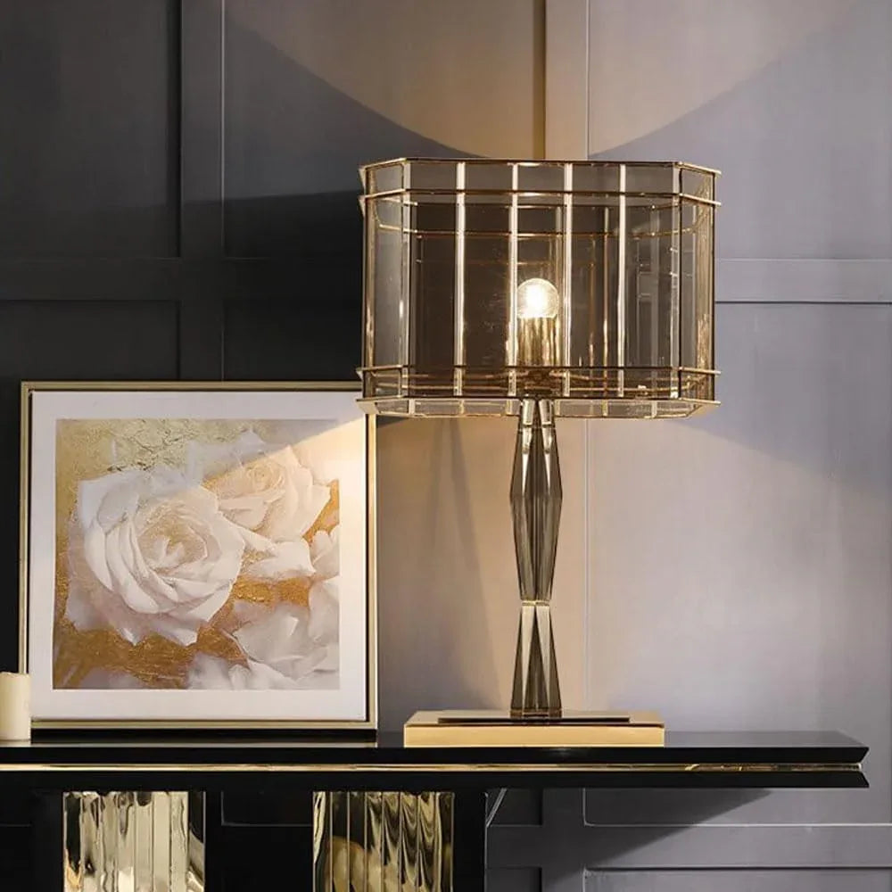 Audara-Living Room Bedroom Bedside Desk Lamp Light Luxury Hotel Cafe B&B Desk Light Scandinavian Fashion Crystal Glass Table Lamp Villa Mall Front Desk Farmhouse Lighting Fixture