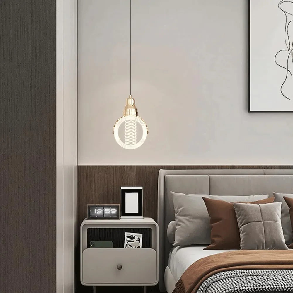 Audara-4-in Crystal Pendant Light, Decorative Lamp, Bohemian Style, European Minimalist Style, Suitable for Bedrooms, Hotel Entryways, Kitchen Islands, and Other Scenarios.