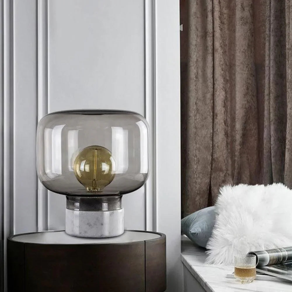 Audara-Creative Personalized Study Room Model Room Desk Light Modern Simple Glass Marble Desk Lamp Restaurant Hotel Front Desk Lounge Area Lighting Fixture Villa Living Room Counter Couch Side Table Lamp