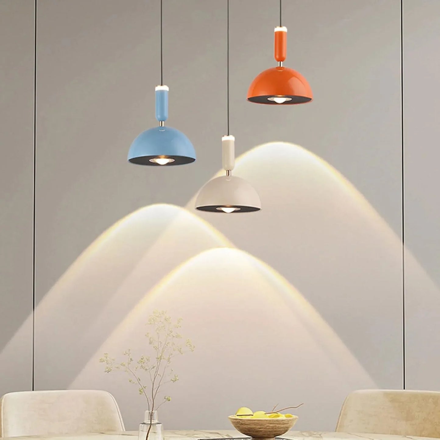 Audara-Premium Feeling Acrylic Aluminum Pendant Light Liftable Hovering Bedside Small Hanging Lamp White Single Head LEDChandeliers Study Living Room Backdrop Decoration Lighting Fixture