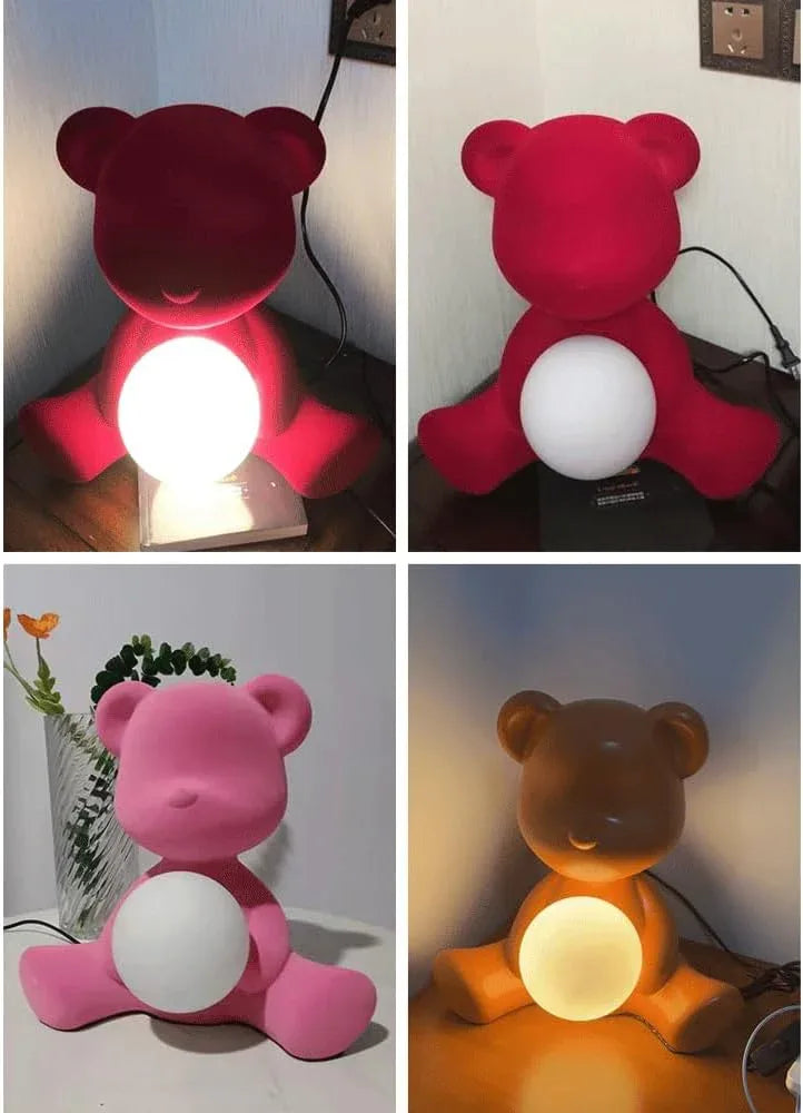 Audara-Modern Italian Bedroom Kids Room Desk Light Creative Bear Resin Desk Lamp Living Room Boys Room Girls Room Study Room Table Lamp Cafe Hotel Amusement Park School Lighting Fixture