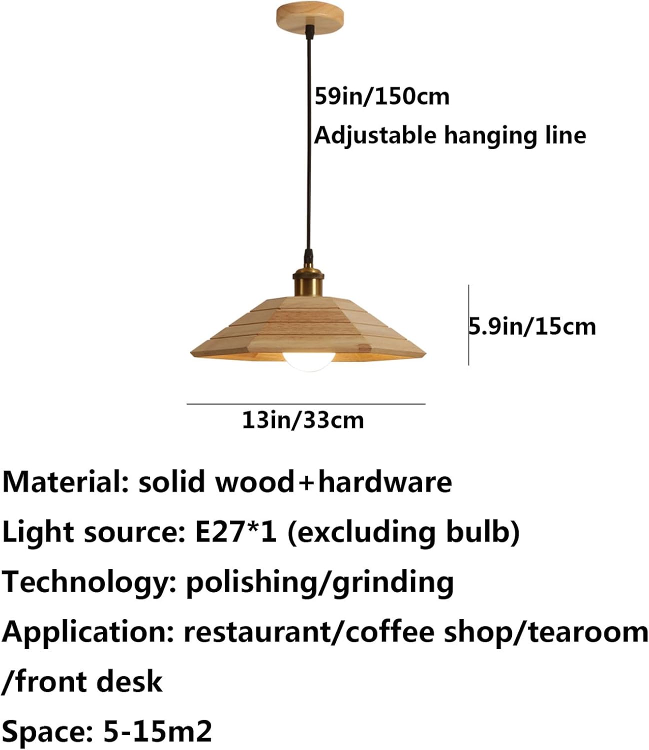 Audara-Creative Eaves Wooden Pendant Light 13in Living Room Hallway Balcony Hanging Lamp Dual Color Available Bedroom Study Room Decor Chandeliers B&B Tea Room Lighting Fixtures