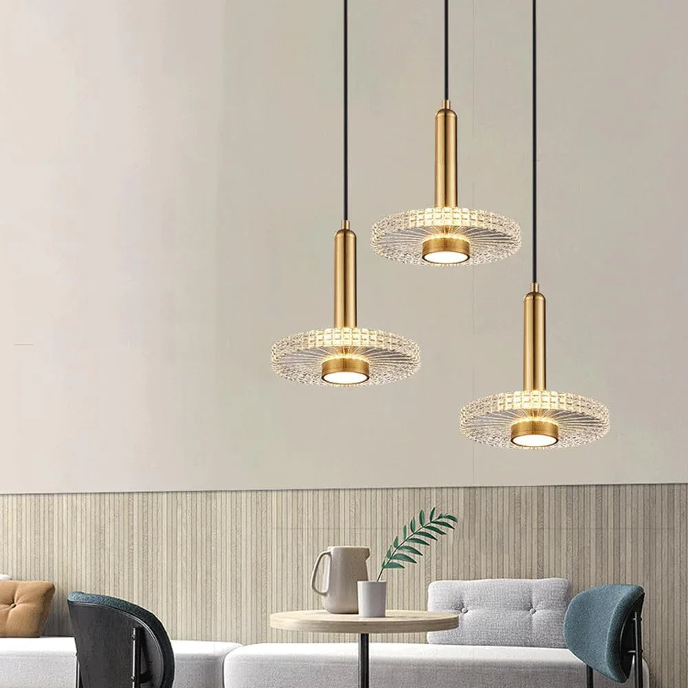 Audara-6.69-inch Crystal Pendant Light, European Modern Minimalist Style, Suitable for Installation in Various Spaces Such As Bedrooms, Hotels, Restaurant Entryways, Cafes, and Kitchen Islands.