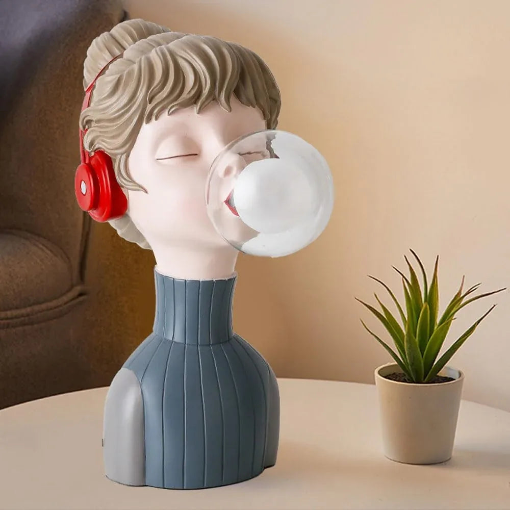 Audara-Scandinavian Cute Bedroom Bedside Desk Light Romantic Cozy Teenage Girl Bubbles Resin Desk Lamp Boys Girls Kids Room Table Lamp Dining Room Coffee Shop Dessert Shop Lighting Fixture