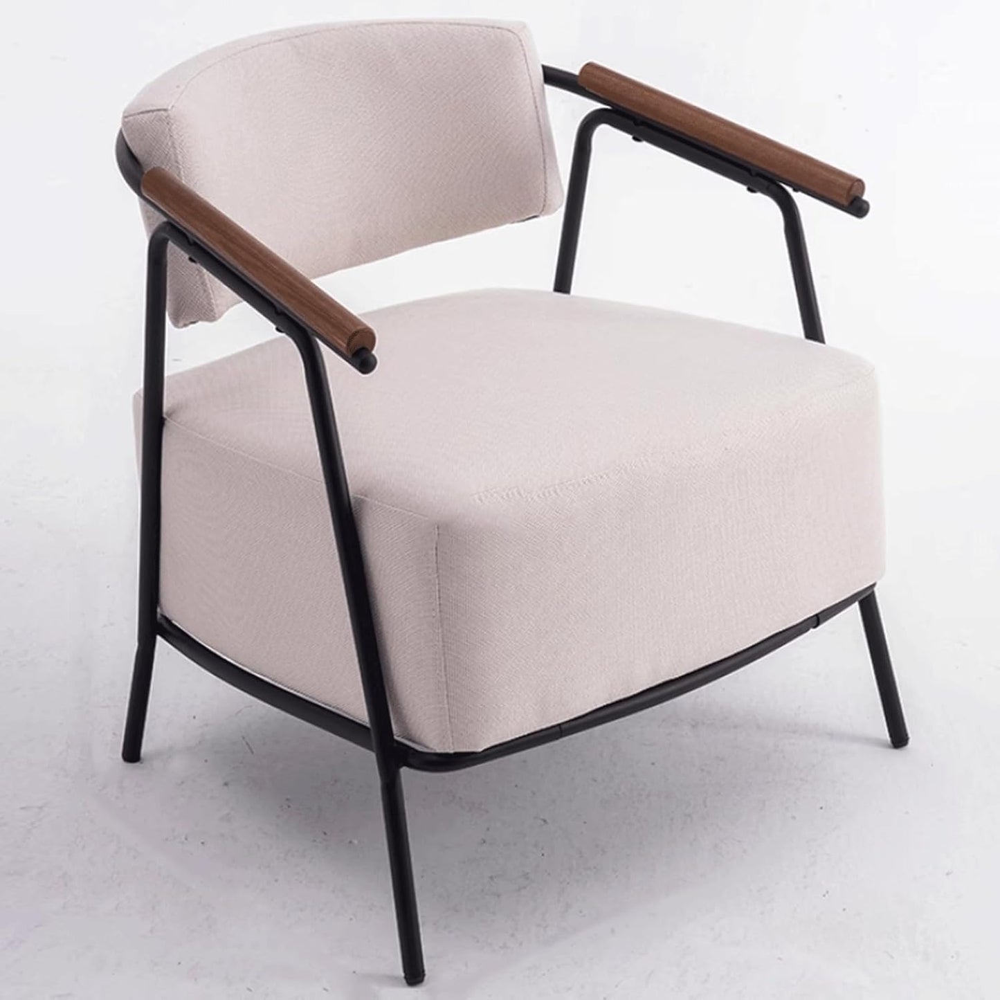 Audara-28 inch Casual Armchair Sofa Chair, Brown Leather Decorative Chair, Retro Style Sofa, Carbon Steel Chair Legs, Suitable for Living Room, Bedroom, Dining Room.