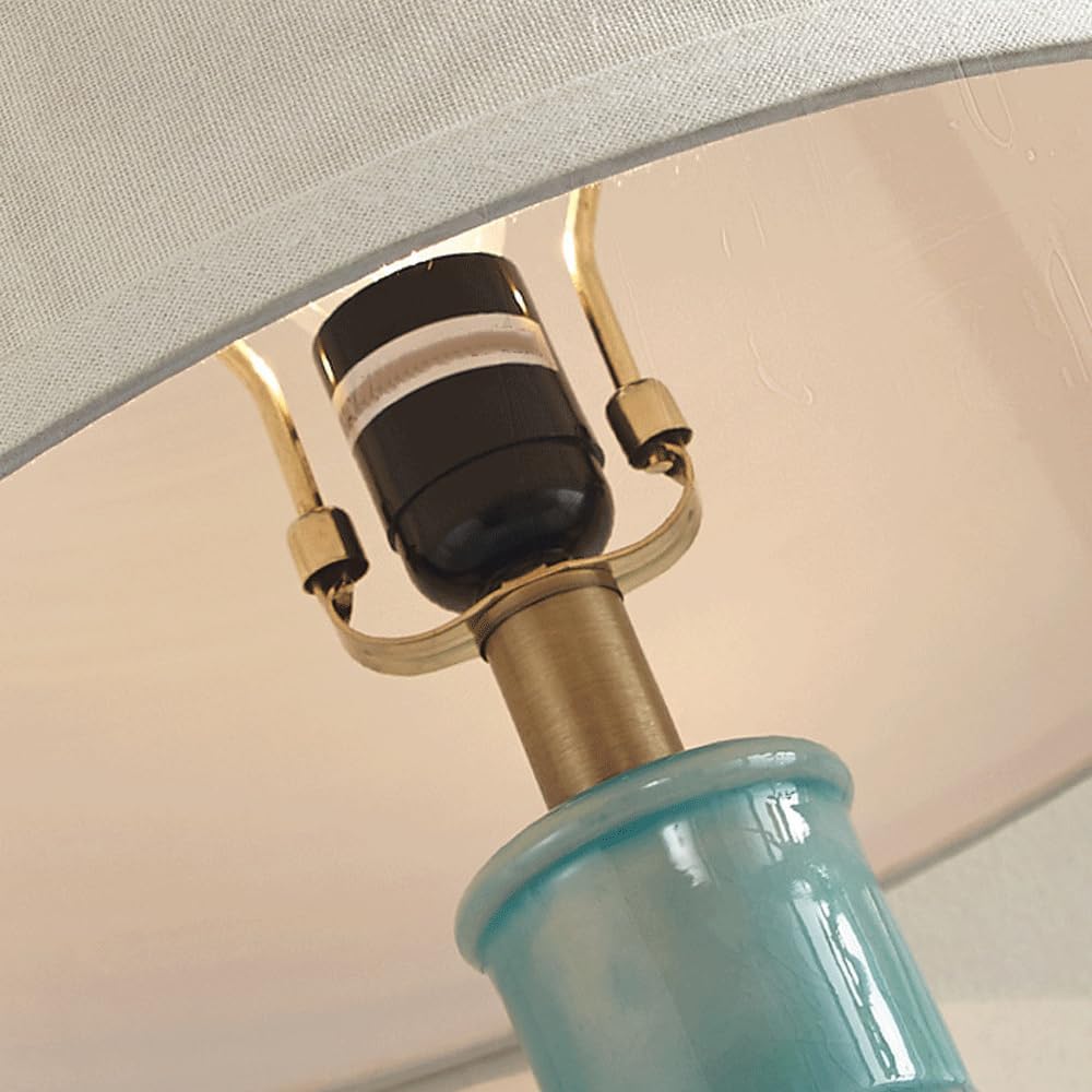 Audara-Creative American Fabric Ice Crackle Ceramic Desk Light Warm Romantic Bedroom Study Living Room Desk Lamp Apartment Office Restaurant Table Lamp Villa Club Decoration Lighting Fixture