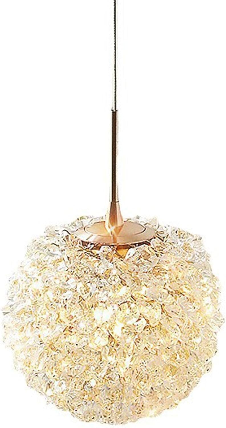Audara-5-inch Lychee-Shaped Crystal Chandeliers Can Be Installed in Various Spaces Such As Bedrooms, Hotels, and Kitchen Islands. Glass Round Chandelier for Living Room in Minimalist European Style.