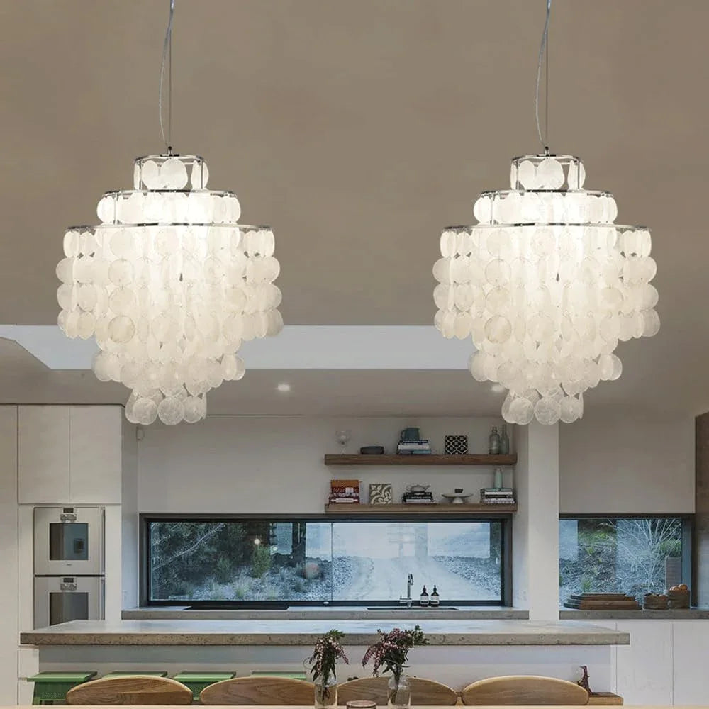 Audara-13-inch Crystal Chandeliers Round-Shaped European Modern Chandeliers Suitable for Living Rooms, Bedrooms, Studies, Dining Rooms, Hotels, Kitchens, and Island Ceiling Lights