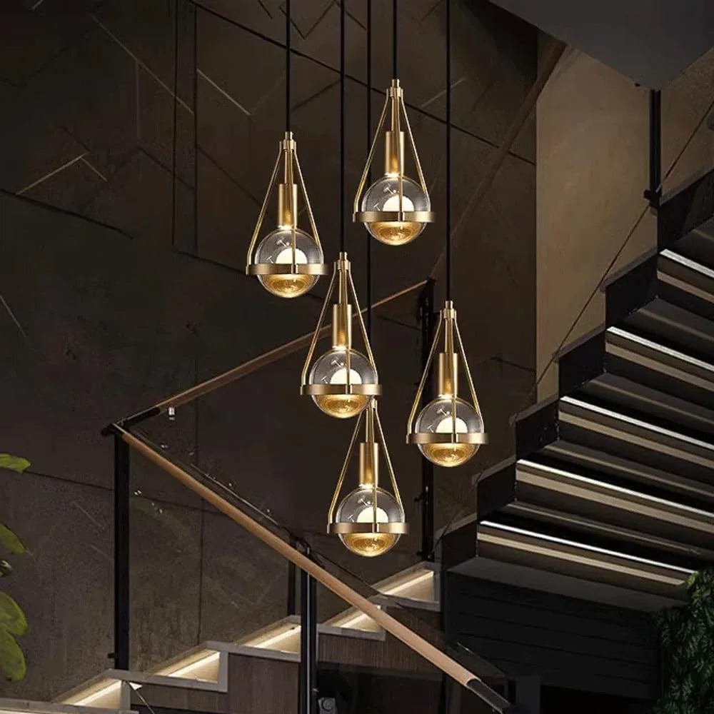 Audara-Creative Crystal Pendant Light, 5-inch Diameter, Small Hanging Decorative Light Fixture, Modern Minimalist and Bohemian Style, Suitable for Bedrooms, Hotels, Kitchens, Islands, Entryways, Etc.