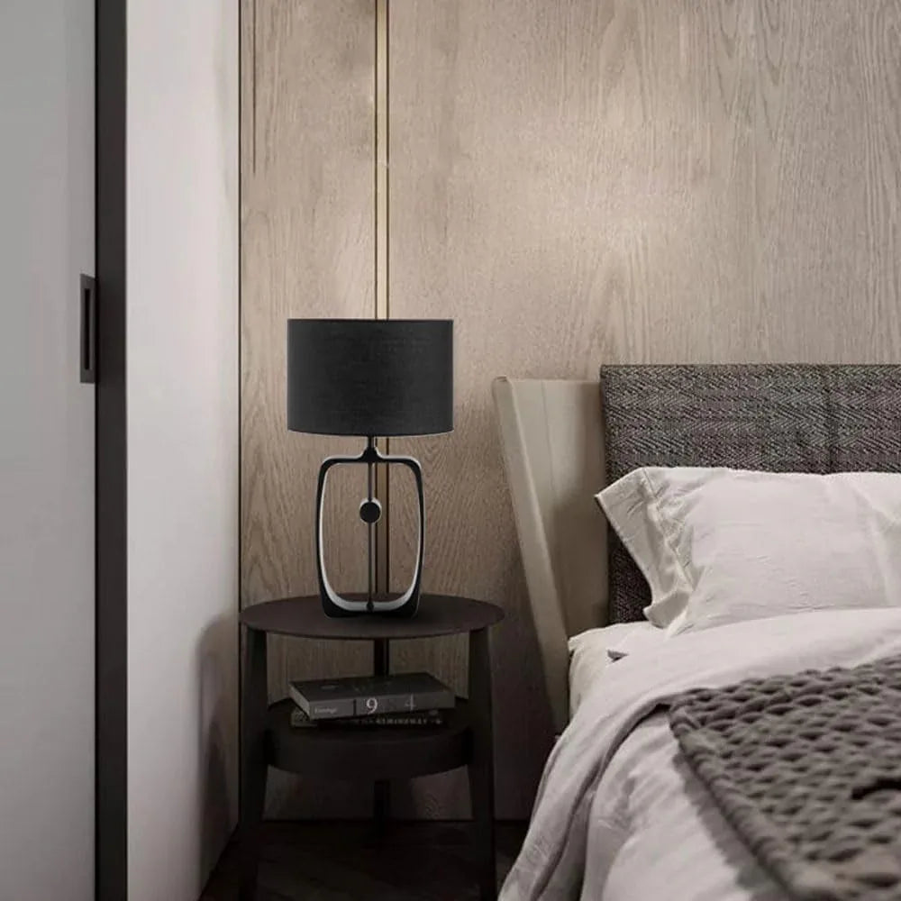 Audara-Scandinavian Simple Living Room Bedroom Desk Light Fashion Luxury Black Metal Desk Lamp Sample Room Showroom Kitchen Table Lamp Villa Mall Hotel Front Desk Coffee Shop Lighting Fixture