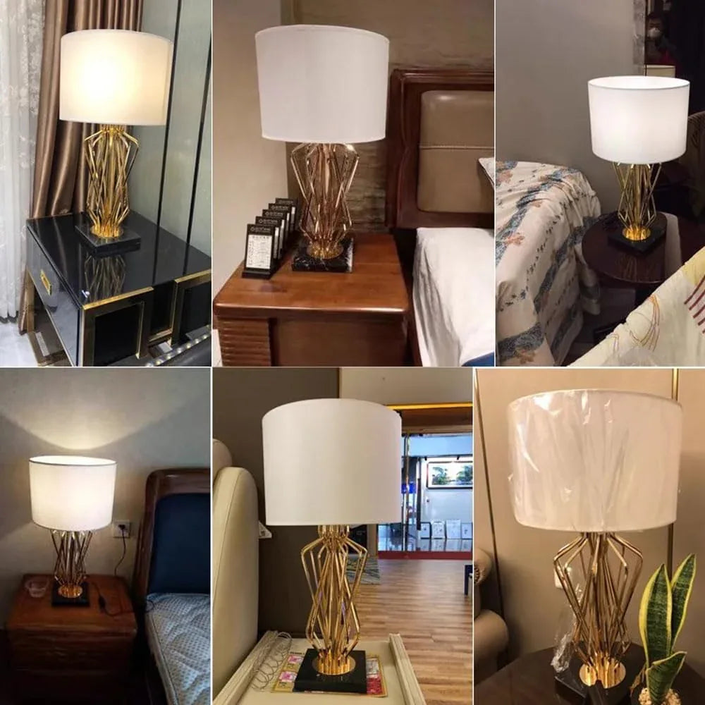 Audara-Scandinavian Creative Study Office Desk Light Light Luxury High-end High-end Marble Metal Desk Lamp Living Room Bedroom Dining Room Table Lamp Club Villa Farmhouse Rustic Lighting Fixture
