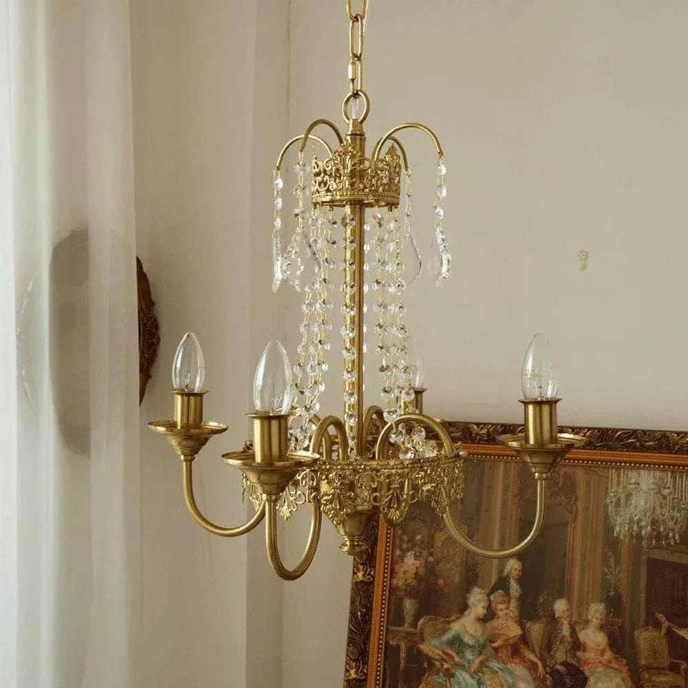 Audara-18-inch Crystal Chandeliers Can Be Installed in Various Spaces Such As Bedrooms, Hotels, and Kitchen Islands. Glass Round Chandelier for Living Room in Minimalist European Style.