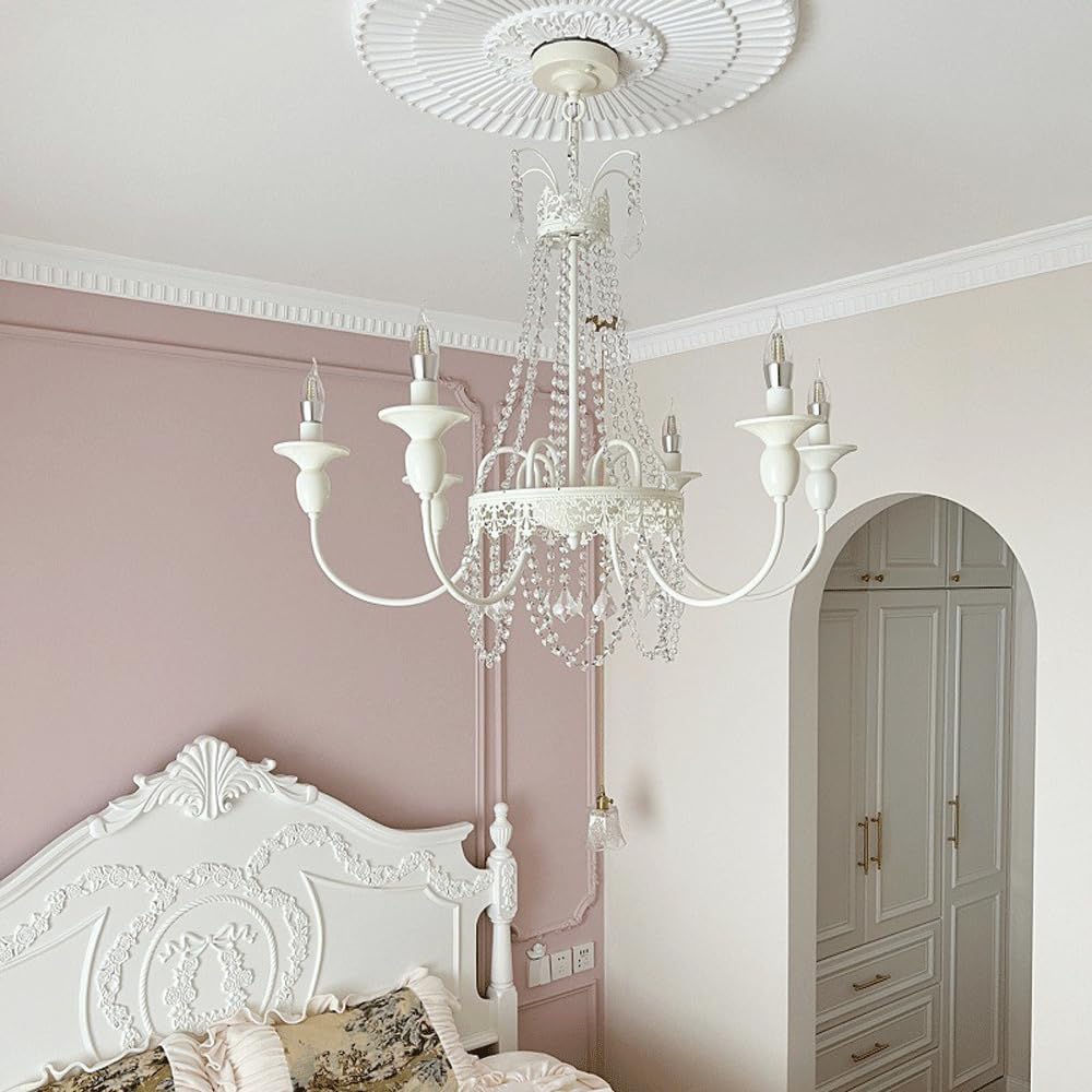 Audara-33-inch Crystal Chandeliers In Candlestick Style Can Be Installed In Various Spaces Such As Bedrooms, Hotels, And Kitchen Islands. Chandeliers For Living Rooms: Semi-flush Mount Round Chandelie
