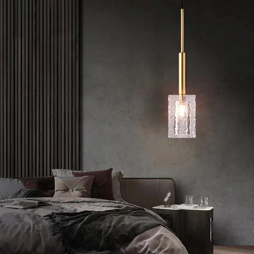 Audara-3.5-inch Small Crystal Pendant Light, Minimalist Modern Style, Bohemian Decorative Chandelier, Suitable for Various Scenarios Such As Bedrooms, Hotels, Studies, Bedside Tables, and Entryways.
