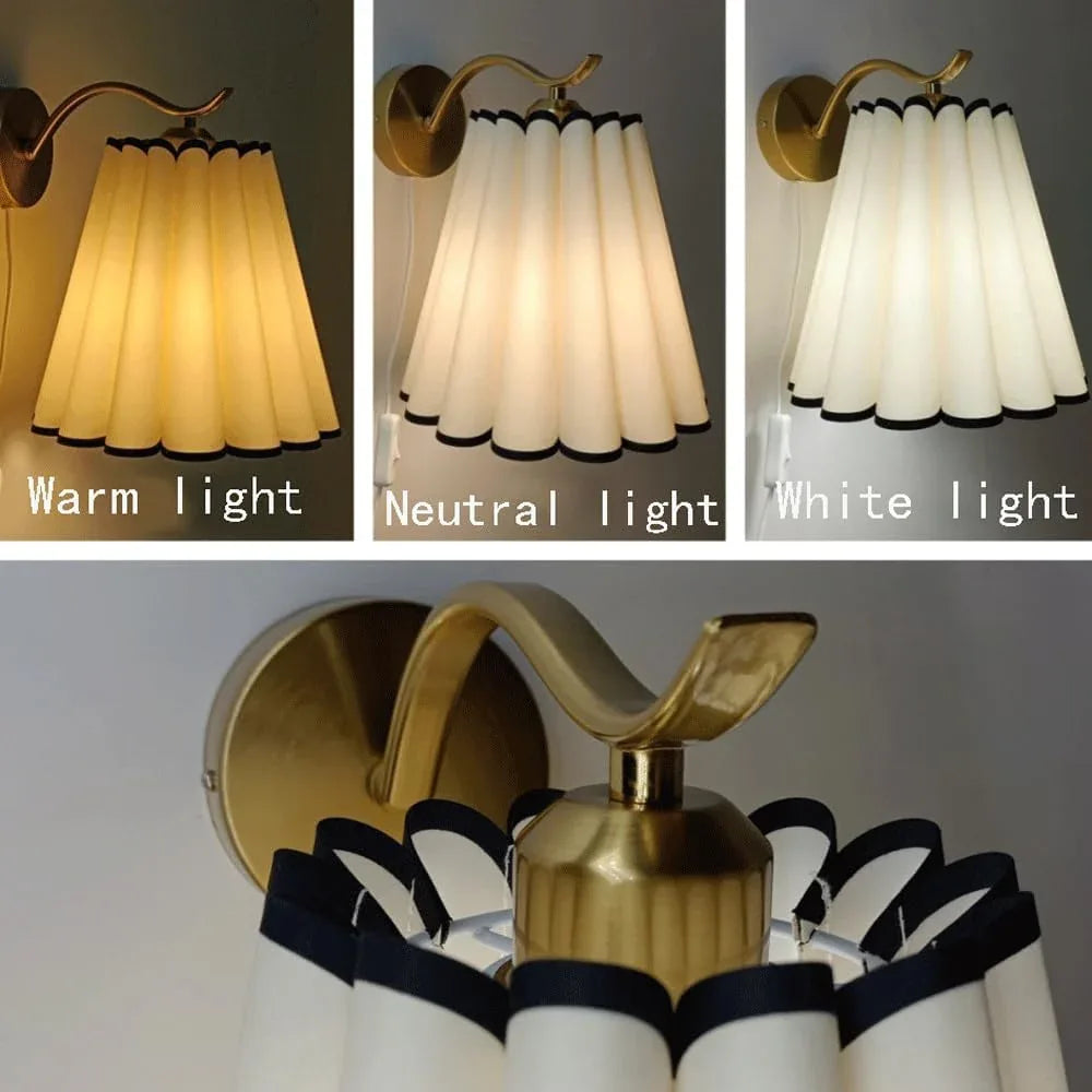 Audara-Bedroom Bedside Wall Lamp Modern Simple Study Wall Lights Creative Stairway Aisle Sconces Scandinavian Fashion Cloth Mounted Lighting Fixture