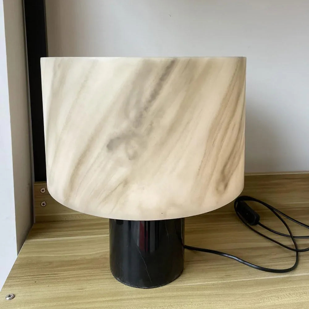Audara-Postmodern Light Luxury Resin Marble Desk Light New Chinese Simple Living Room Study Counter Desk Lamp Bedroom Bedside Tea House Office Decoration Table Lamp Club Villa Dining Room Lighting Fixture