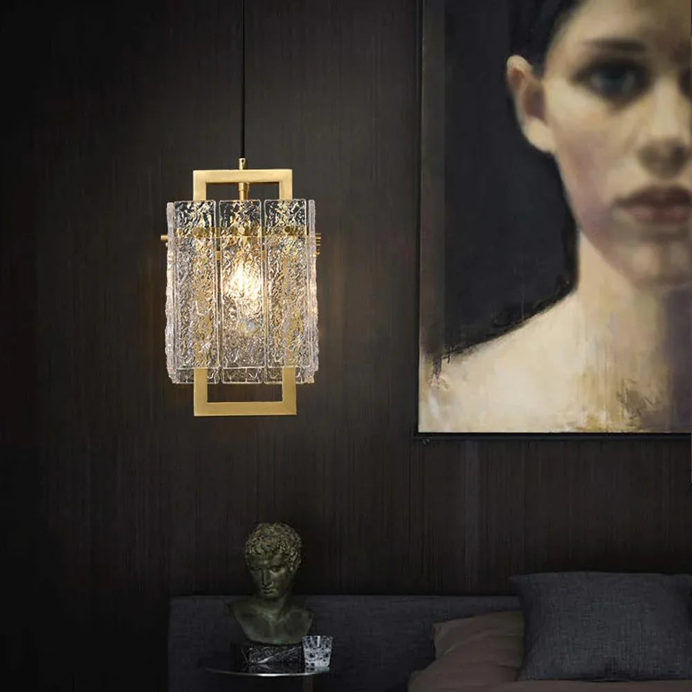 Audara-Crystal Pendant Light, 6-inch, Bohemian Style, Creative Decorative Lamp Suitable for Bedrooms, Hotels, Studies, Living Rooms, Kitchens, Islands, and Entryways