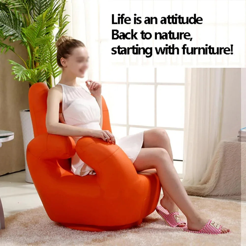 Audara-Sofa Finger ShapeSwivel Sofa Chair Simple and PracticalPU Easy to Cleanlounge Chair Multi-Color Availableaccent ChairLiving Room Bedroom Balconyreading ChairRestaurant HotelDecorative Chairs