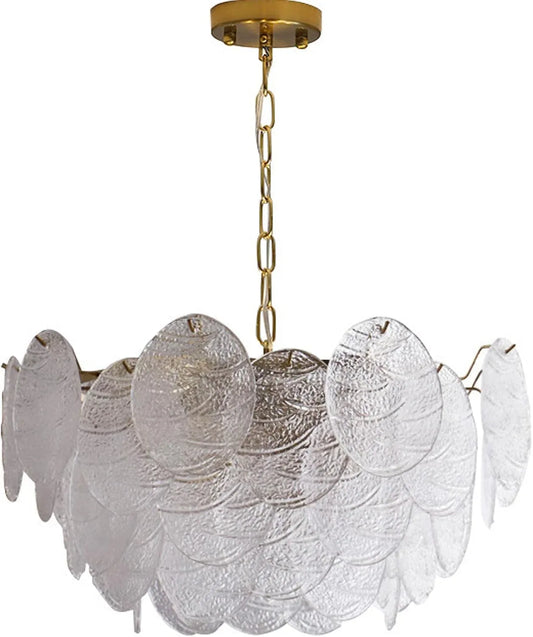 Audara-24-inch Crystal Chandeliers Round-Shaped European Modern Chandeliers Suitable for Living Rooms, Bedrooms, Studies, Dining Rooms, Hotels, Kitchens, and Island Ceiling Lights