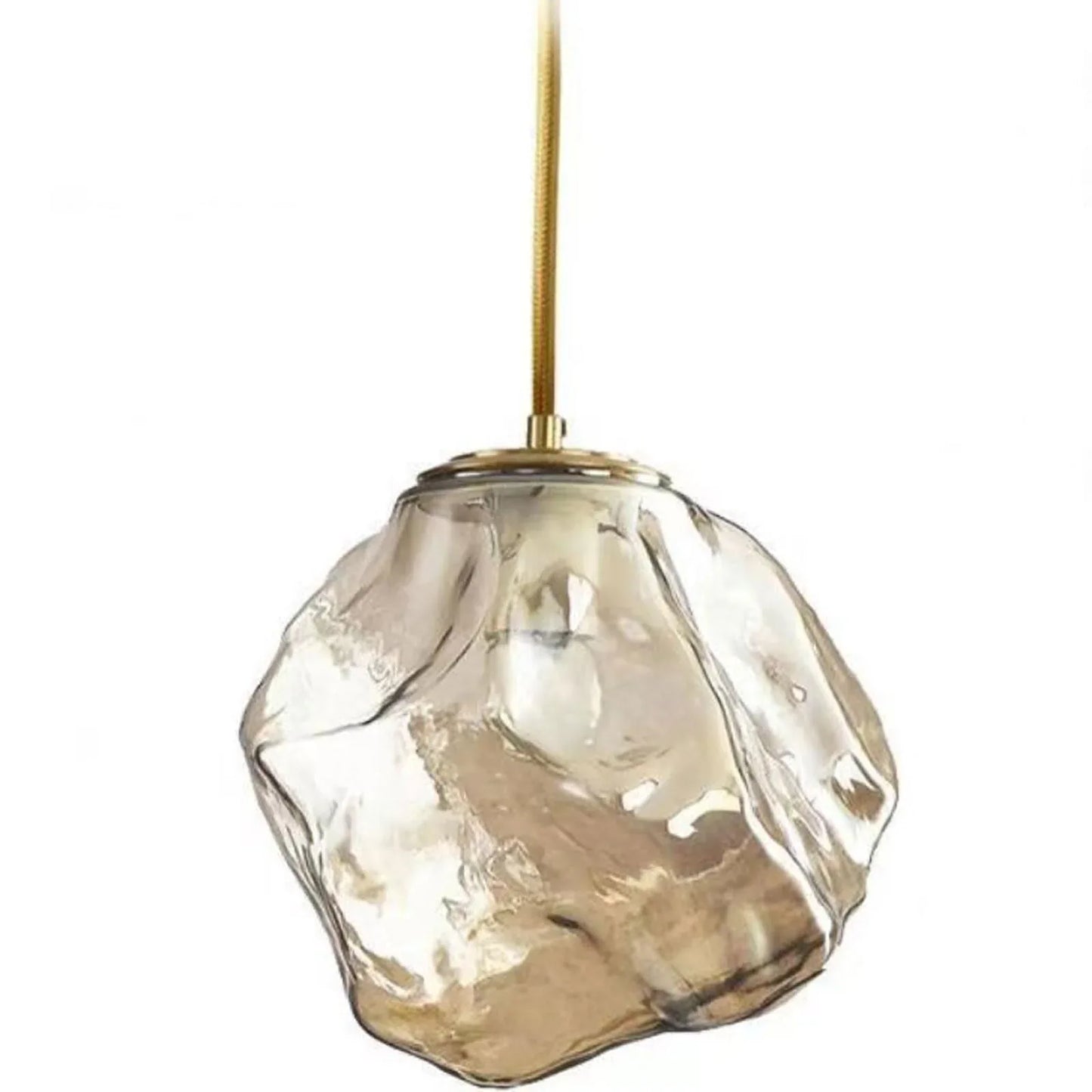 Audara-Crystal Pendant Light, Small-Sized Ice Cube-Shaped Decorative Bedroom Chandelier, Modern and Luxurious Style, Suitable for Various Spaces Such As Hotels, Kitchen Islands, Entryways, and Cafes A