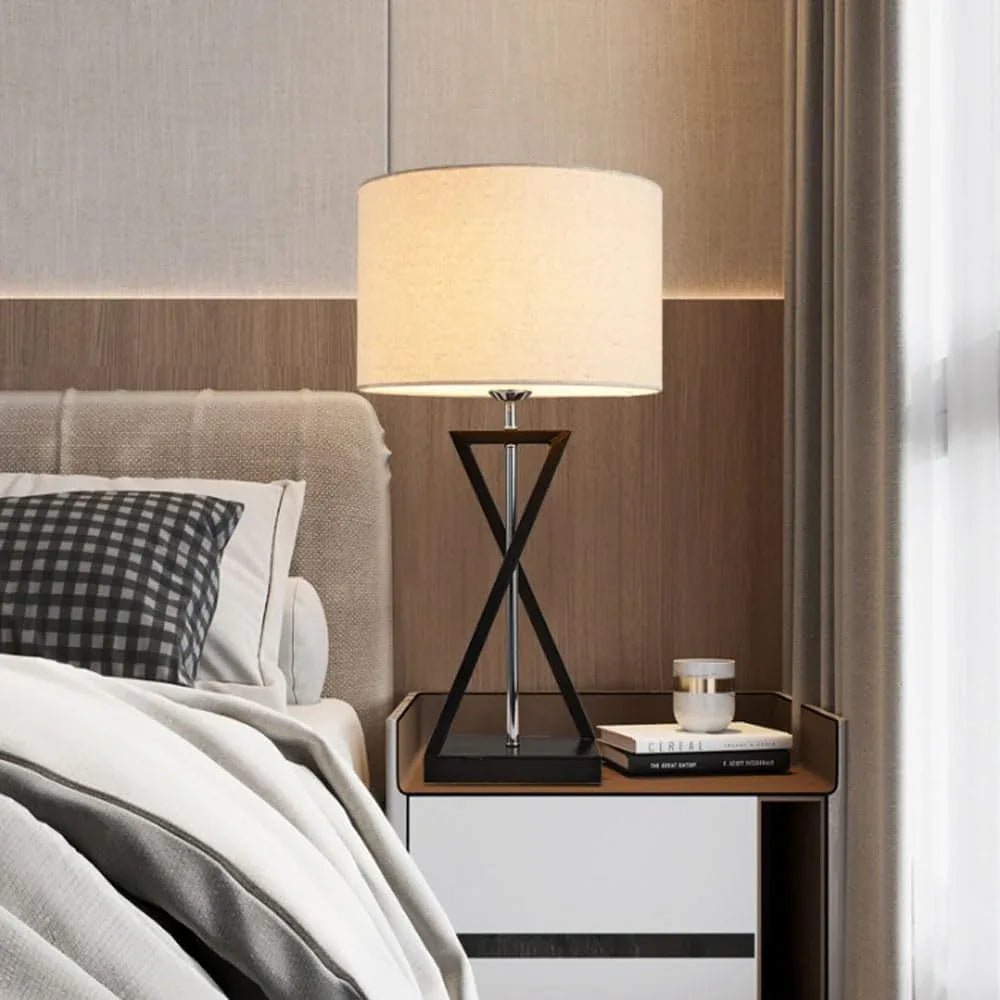Audara-Simple Luxury Office Study Room Living Room Desk Light Bedroom Bedside Dormitory Desk Lamp Modern Scandinavian Fabric Metal Table Lamp Villa Restaurant B&B Hotel Front Desk Lighting Fixture