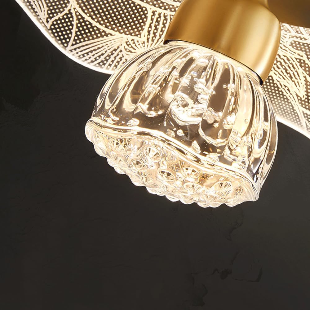 Audara-Crystal Pendant Light, 12-inch Lotus-shaped Decorative Chandelier, Modern And Luxurious Style, Suitable For Lighting In Various Places Such As Hotels, Restaurants, Kitchen Islands, And Bedrooms
