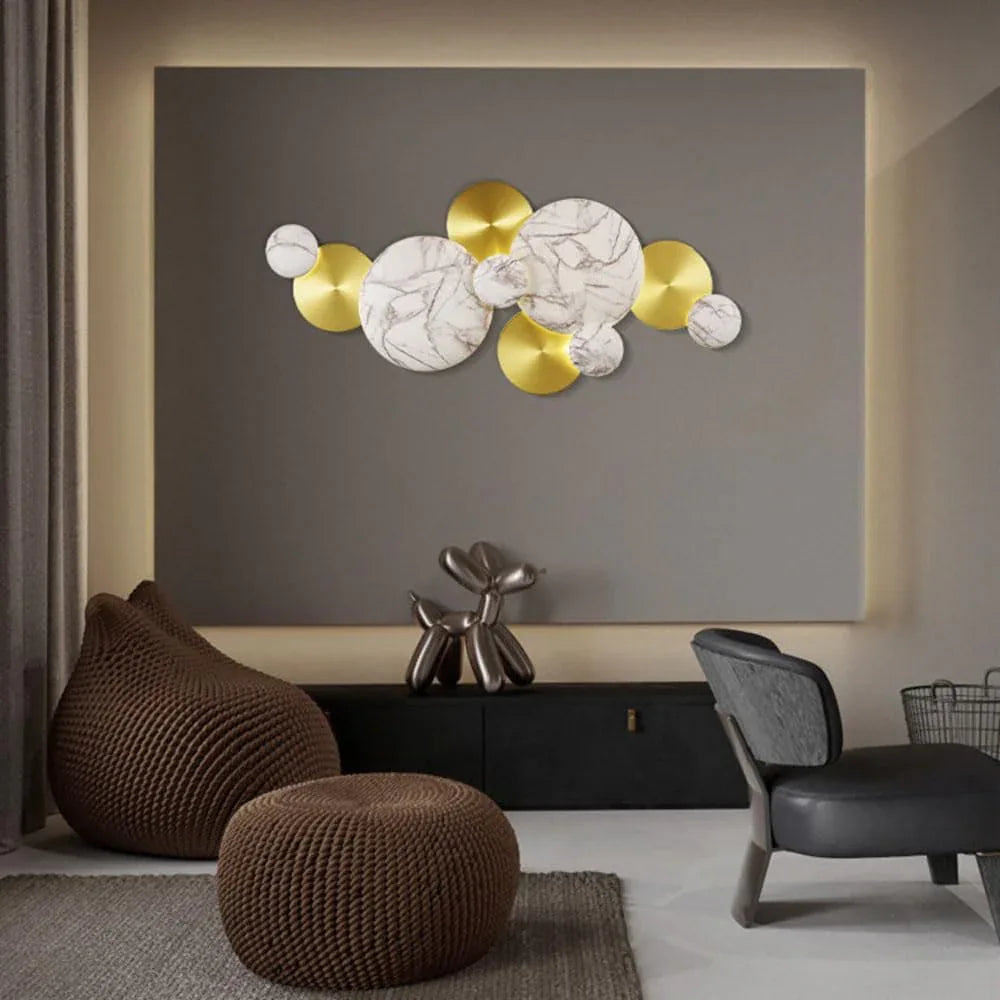 Audara-Nordic Creative Aluminum Wall Lamp Simple Light Luxury Luxury Bedroom Bedside Wall Lights 39.3in Villa Hall Background Wall Study Wall Sconces Suitable for Hotel Entrance Lighting Fixture