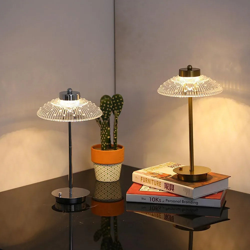 Audara-American Simple Hotel Bedroom Bedside Desk Light Modern Creative Acrylic Hardware Desk Lamp Living Room Study Room Dormitory Table Lamp Dressing Table Villa Exhibition Decoration Lighting Fixture