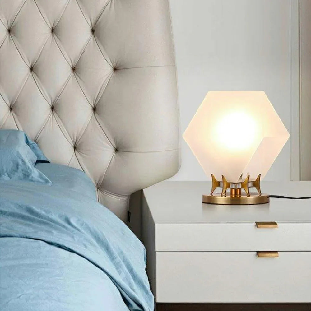Audara-Scandinavian Simple Bedroom Study Desk Light Creative Geometric Metal Desk Lamp Living Room Sofa Beside Bed Table Lamp Farmhouse Club Coffee Shop Dining Room Lighting Fixture