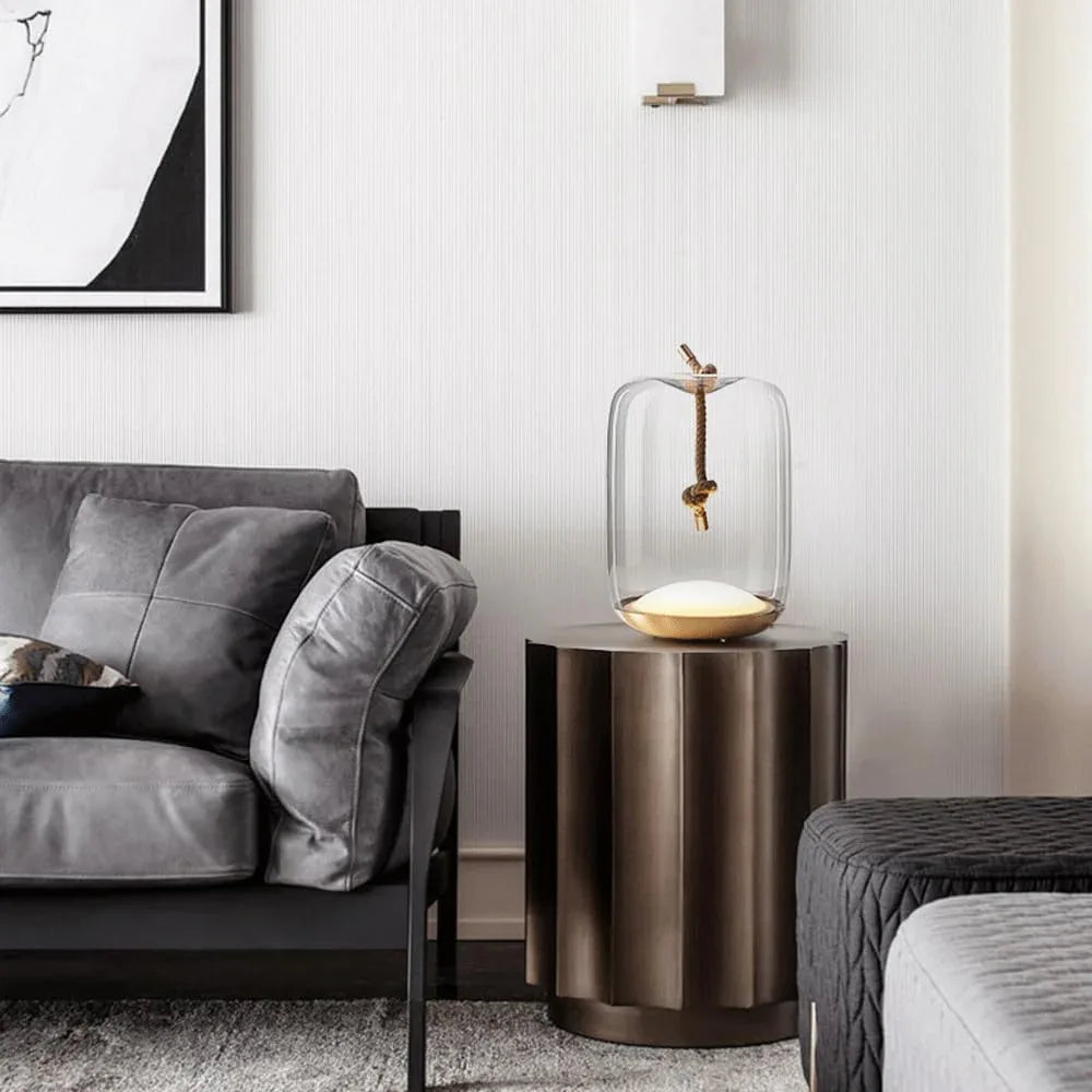Audara-Designer Creative Hotel Model House Farmhouse Desk Light Fashion Glass LED Desk Lamp Simple Bedroom Bedside Study Room Office Decoration Table Lamp Clubhouse Mall Warehouse Lighting Fixture