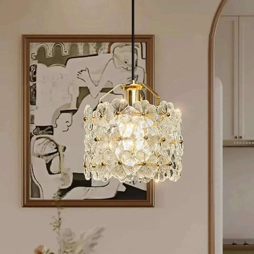 Audara-8-inch Crystal Chandeliers Can Be Installed in Various Spaces Such As Bedrooms, Hotels, and Kitchen Islands. Small Chandelier for Living Room in Minimalist European Style.