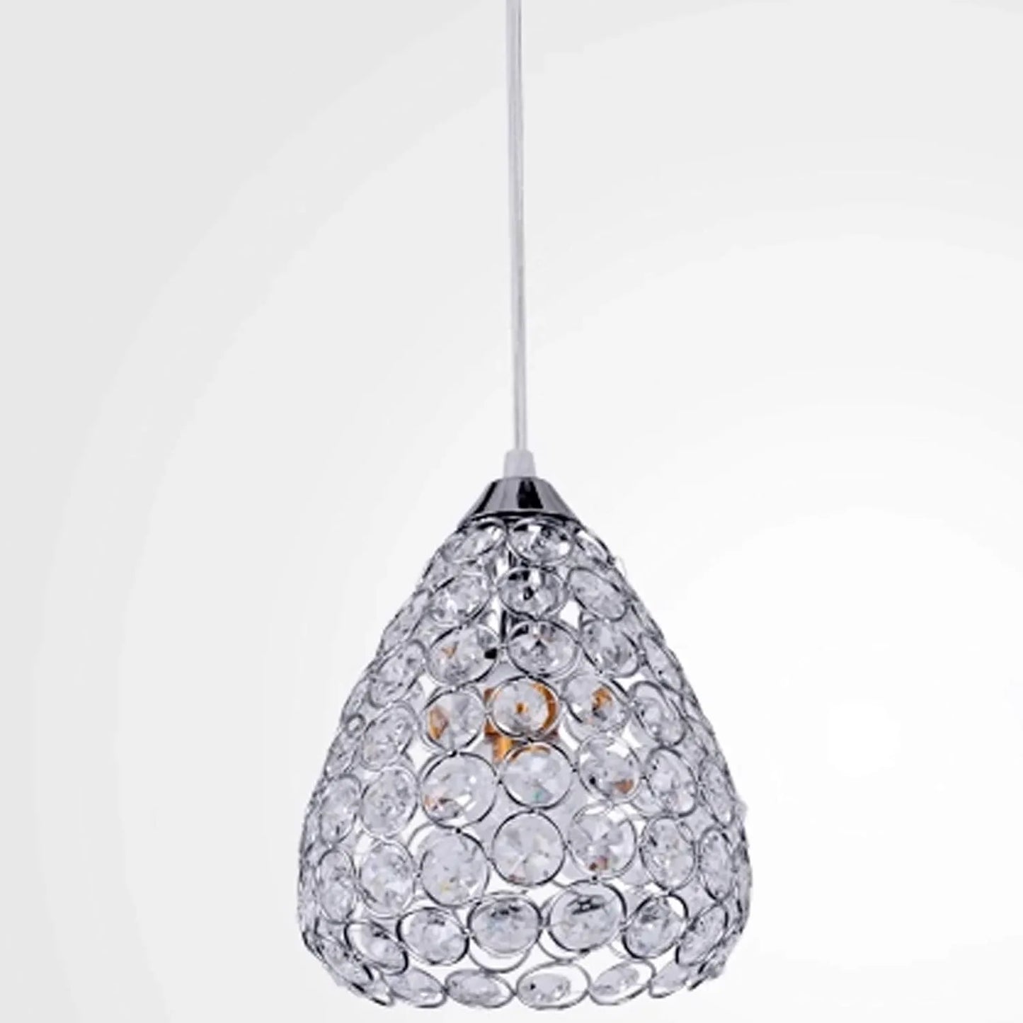 Audara-4-inch Crystal Pendant Light: A Small-Sized Decorative Light Fixture Suitable for Installation in Various Spaces. Easily Complements Bohemian, European, and Other Styles.