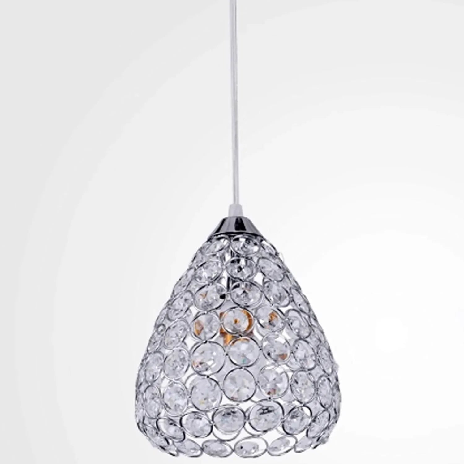 Audara-4-inch Crystal Pendant Light: A Small-Sized Decorative Light Fixture Suitable for Installation in Various Spaces. Easily Complements Bohemian, European, and Other Styles.