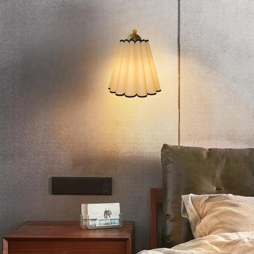 Audara-Bedroom Bedside Wall Lamp Modern Simple Study Wall Lights Creative Stairway Aisle Sconces Scandinavian Fashion Cloth Mounted Lighting Fixture