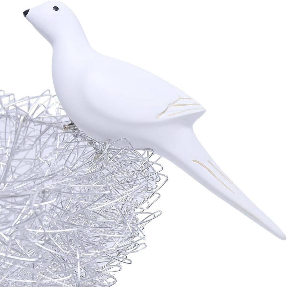 Audara Creative Art 2 Birds Bird Nest Shape Aluminum Pendant Light 5/8 Light Source Bedroom Study Dining Room Hanging Lamp Warm Living Room Kitchen Island Chandelier Farmhouse Rustic Lighting Fixture