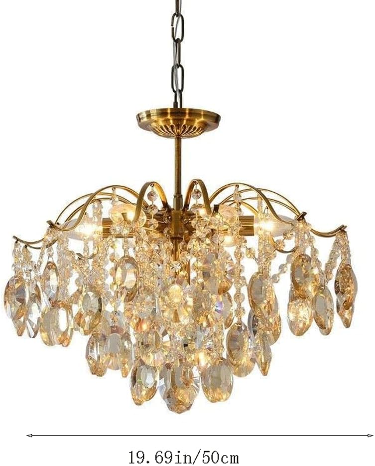 Audara-20-inch Crystal Chandeliers Chandeliers Suitable for Installation in Living Rooms, Bedrooms, Hotels, and Other Spaces Semi-Flush Mount Chandelier for Living Rooms Round Chandelier