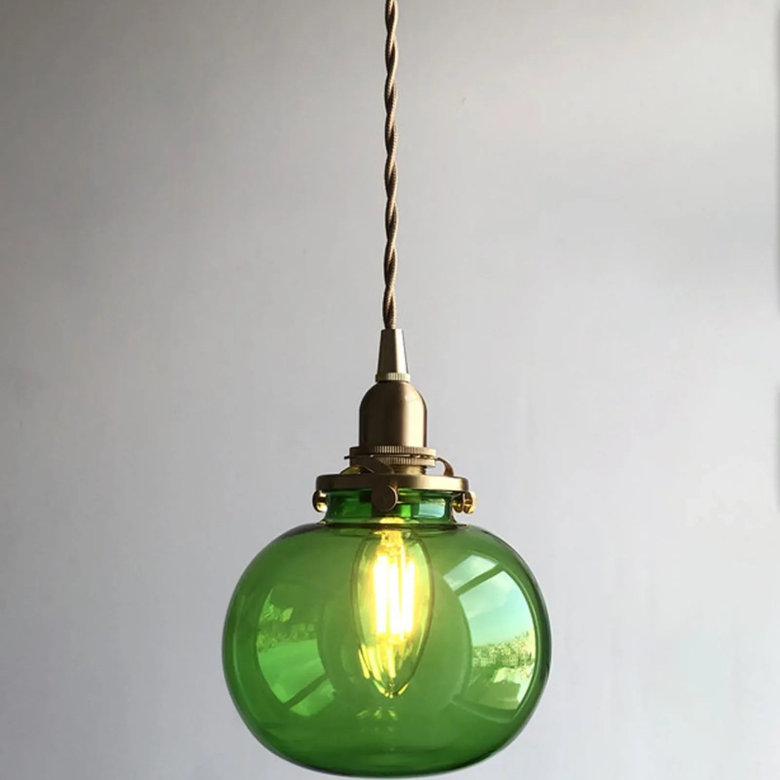 Audara-5-inch Spherical Glass Pendant Lights for Bedrooms, Featuring A Modern, Minimalist Luxury Style. Suitable for Various Spaces Including Hotels, Kitchen Islands, Entryways, and Cafes. B