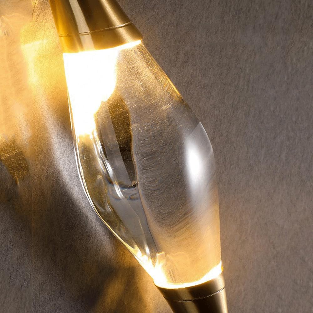 Audara-Crystal Pendant Light, 39-inch Long Pendant Light, Modern and Luxurious Style, Suitable for Lighting in Various Places Such As Hotels, Restaurants, Kitchen Islands, and Bedrooms