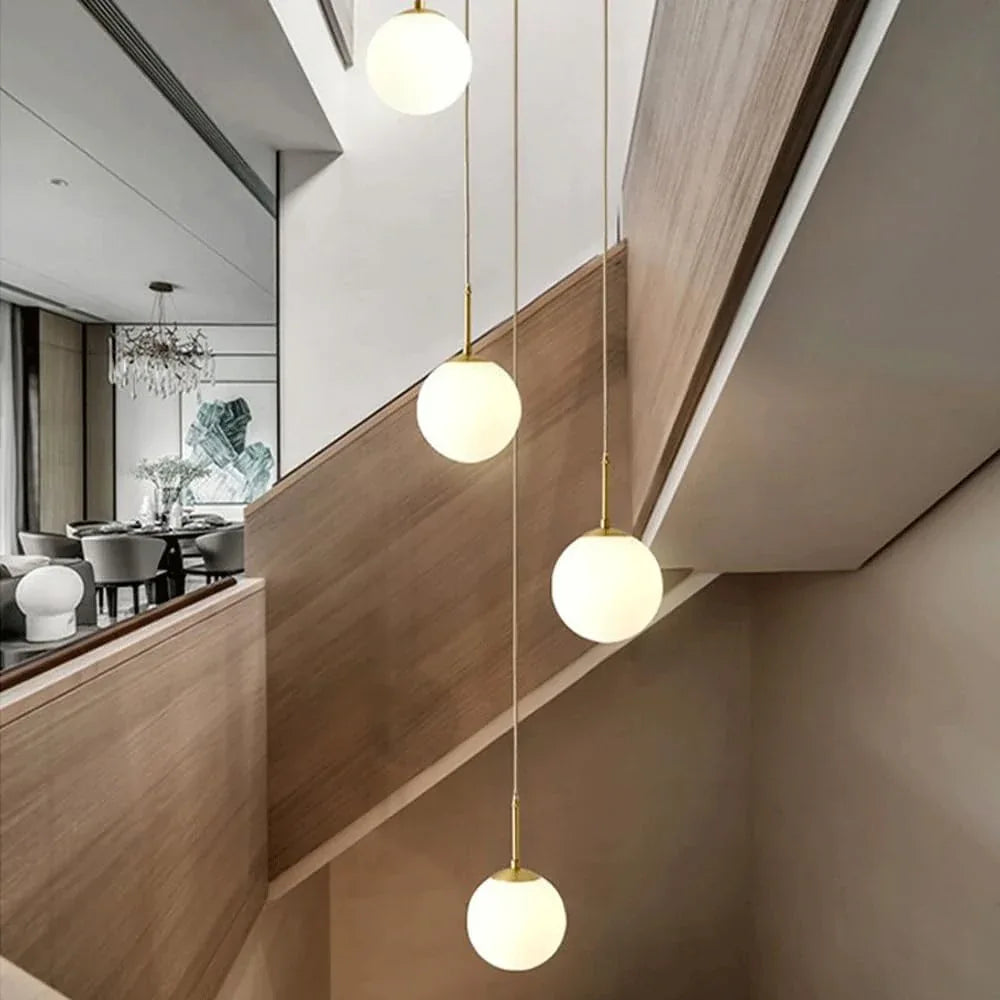 Audara-Fashion Bedroom Bedside Pendant Lightled Modern Creative Spherical Glass Dining Room Lighting Fixturese Cozy Living Room Bar Chandeliers Scandinavian Hotel Cafe Milk Tea Shop HangingLamp