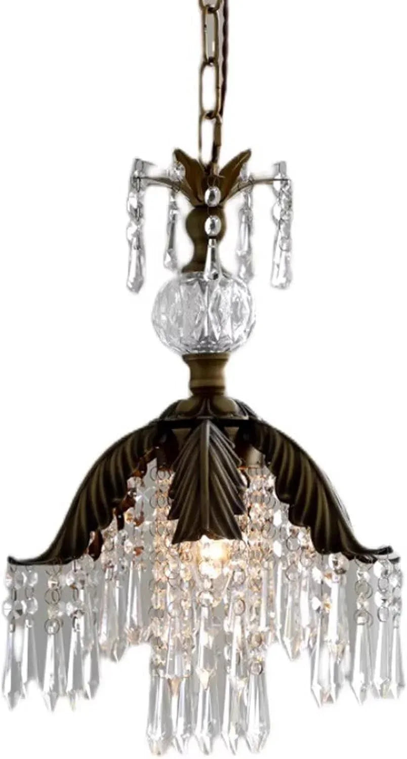Audara-13-inch Crystal Chandeliers Chandeliers Suitable for Various Spaces Such As Bedrooms, Hotels, and Kitchen Islands Semi-Flush Mount Small Chandeliers for Living Rooms
