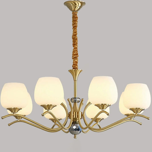 Audara-34-inch Crystal Chandeliers with 8 Light Heads European Modern-Style Chandeliers for Living Rooms Suitable for Bedrooms, Studies, Hotels, Kitchens, and Island Ceiling Lights Brass Chandelier