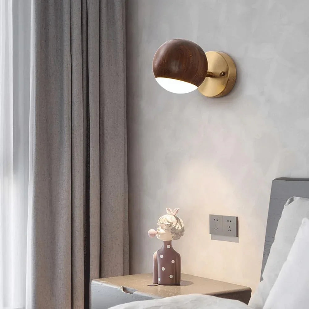 Audara-Scandinavian Fashion Wall Lamp Simple Bedroom Living Room Wall Lights Light Luxury Corridor Aisle Sconces New Chinese Solid Wood Bedside Mounted Lighting Fixture
