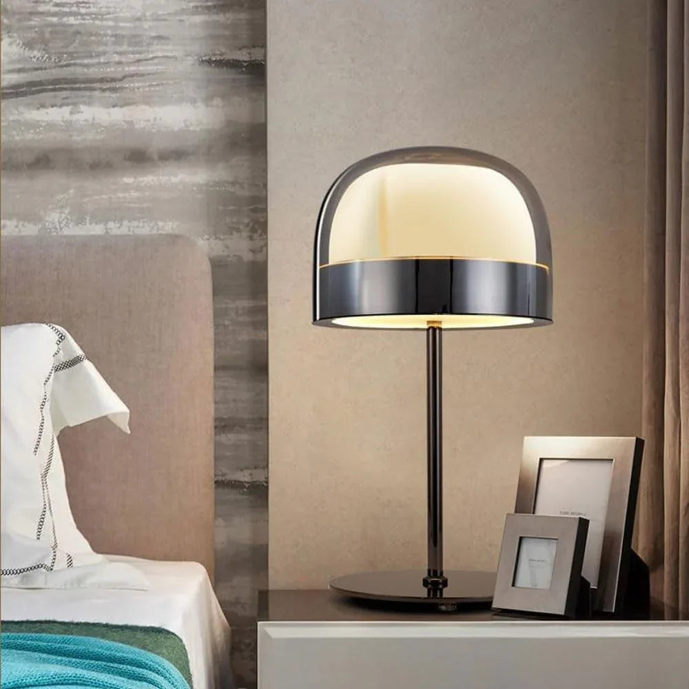 Audara-Postmodern Light Luxury Bedroom Bedside Desk Light Elegant Warm Glass Desk Lamp Cafe Dining Room Villa Lighting Fixture Farmhouse B&B Study Apartment Living Room Table Lamp