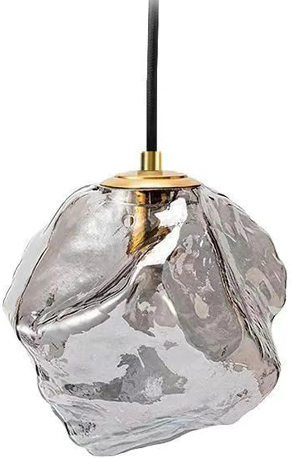 Audara-Crystal Pendant Light, Small-Sized Ice Cube-Shaped Decorative Bedroom Chandelier, Modern and Luxurious Style, Suitable for Various Spaces Such As Hotels, Kitchen Islands, Entryways, and Cafes