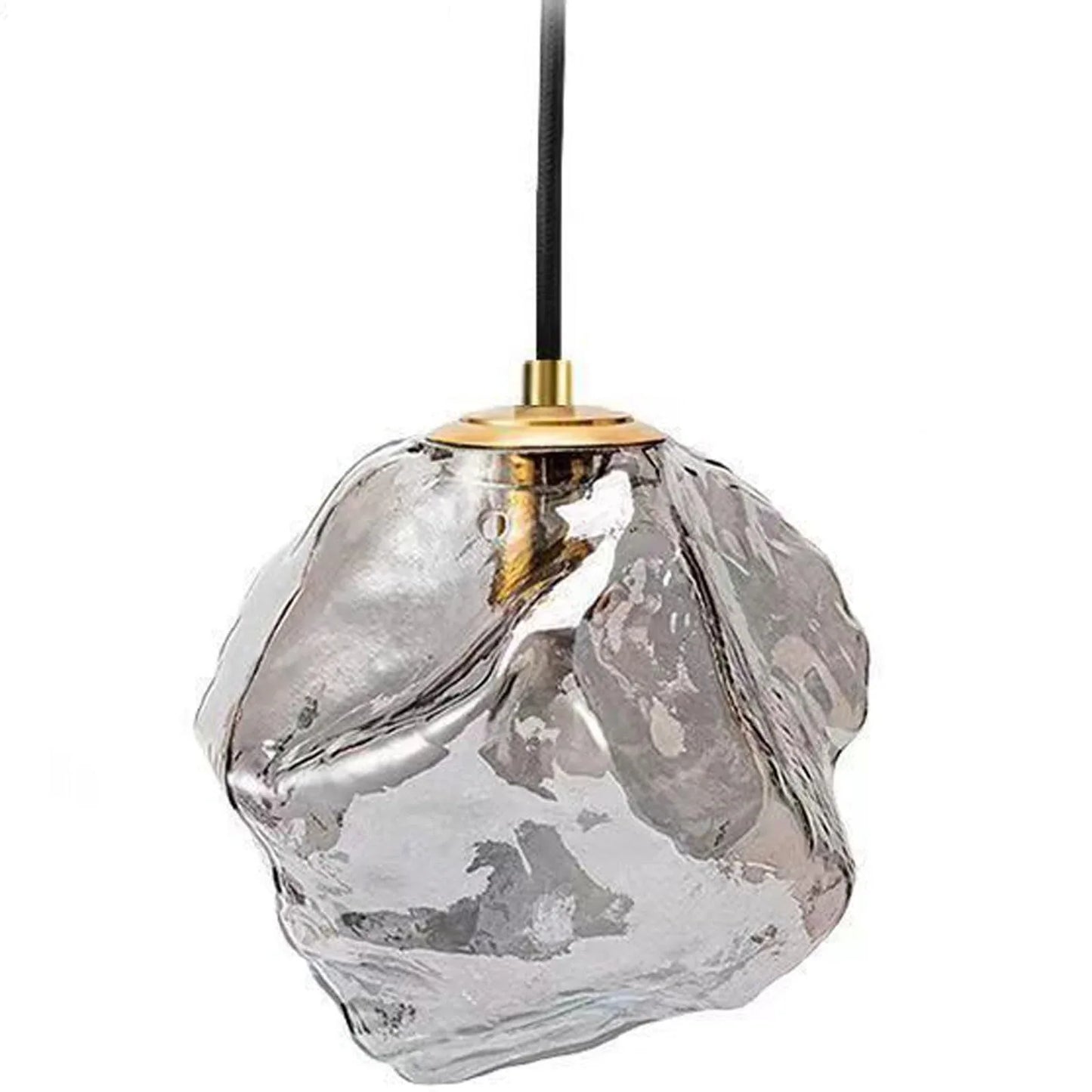 Audara-Crystal Pendant Light, Small-Sized Ice Cube-Shaped Decorative Bedroom Chandelier, Modern and Luxurious Style, Suitable for Various Spaces Such As Hotels, Kitchen Islands, Entryways, and Cafes C